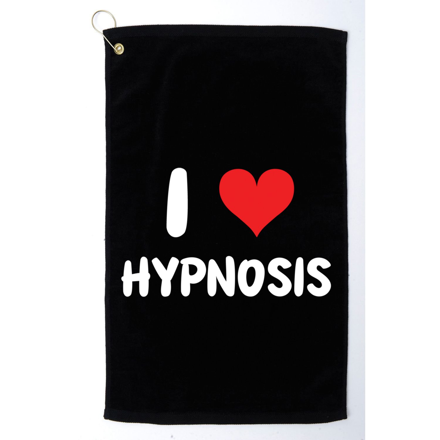 I Love Hypnosis Heart Consciousness Gift Golf Towel
