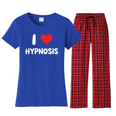 I Love Hypnosis Heart Consciousness Gift Women's Flannel Pajama Set