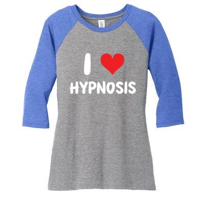 I Love Hypnosis Heart Consciousness Gift Women's Tri-Blend 3/4-Sleeve Raglan Shirt