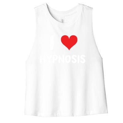 I Love Hypnosis Heart Consciousness Gift Women's Racerback Cropped Tank