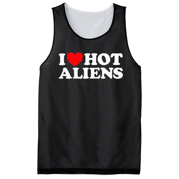 I Love Hot Aliens Funny Extraterrestrial Scifi Et Space Ufo Mesh Reversible Basketball Jersey Tank