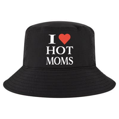 I Love Heart Hot Moms Funny Gift Cool Comfort Performance Bucket Hat