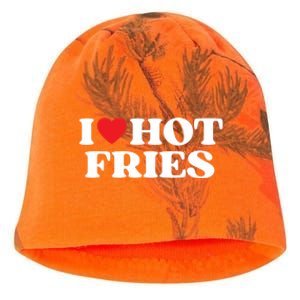 I Love Hot Fries Moms Dads Favorite National Fries Day Meaningful Gift Kati - Camo Knit Beanie