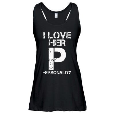 I Love His D I Love Her P Couples Matching Valentines Day Ladies Essential Flowy Tank