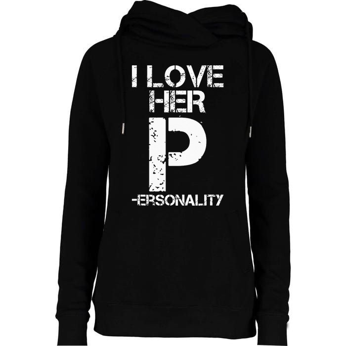 I Love His D I Love Her P Couples Matching Valentines Day Womens Funnel Neck Pullover Hood