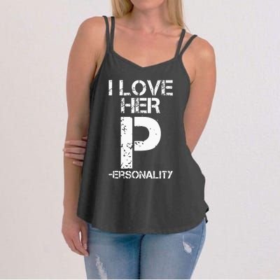 I Love His D I Love Her P Couples Matching Valentines Day Women's Strappy Tank