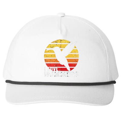 I Love Hummers Bird Vintage Sunset Colibri Snapback Five-Panel Rope Hat