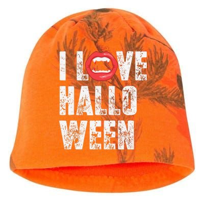 I Love Halloween Vampire Fangs Vampire Lover Kati - Camo Knit Beanie