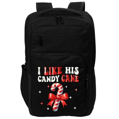 I Like His Candy Cane Funny Couples Matching Christmas Impact Tech Backpack