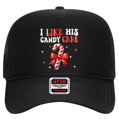 I Like His Candy Cane Funny Couples Matching Christmas Trucker Hat