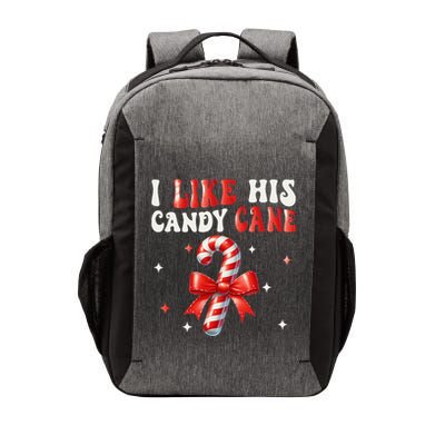 I Like His Candy Cane Funny Couples Matching Christmas Vector Backpack