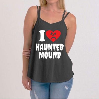 I Love Haunted Mound Cute Gift Women's Strappy Tank