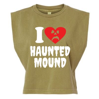 I Love Haunted Mound Cute Gift Garment-Dyed Women's Muscle Tee