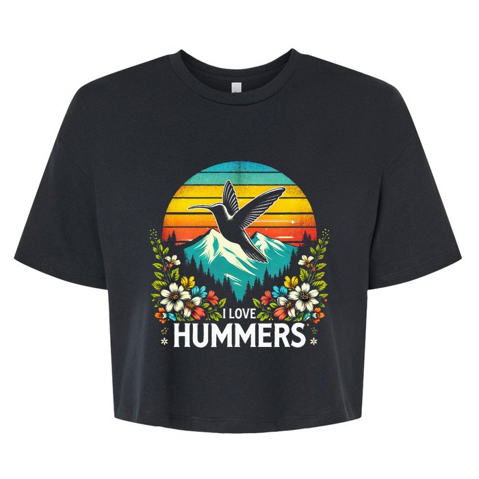 I Love Hummers Colibri Hummingbird Bella+Canvas Jersey Crop Tee