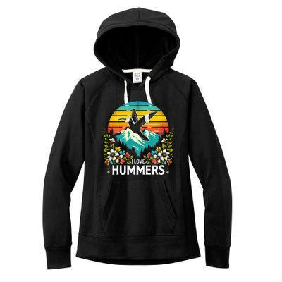 I Love Hummers Colibri Hummingbird Women's Fleece Hoodie