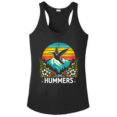 I Love Hummers Colibri Hummingbird Ladies PosiCharge Competitor Racerback Tank