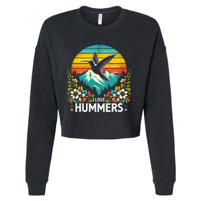 I Love Hummers Colibri Hummingbird Cropped Pullover Crew