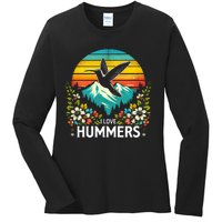 I Love Hummers Colibri Hummingbird Ladies Long Sleeve Shirt