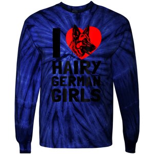 I Love Hairy German German Shepherd Edition Tie-Dye Long Sleeve Shirt