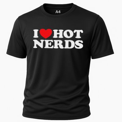 I Love Hot Nerds Funny Geek Science Gamer Smart Thinker Fan Cooling Performance Crew T-Shirt