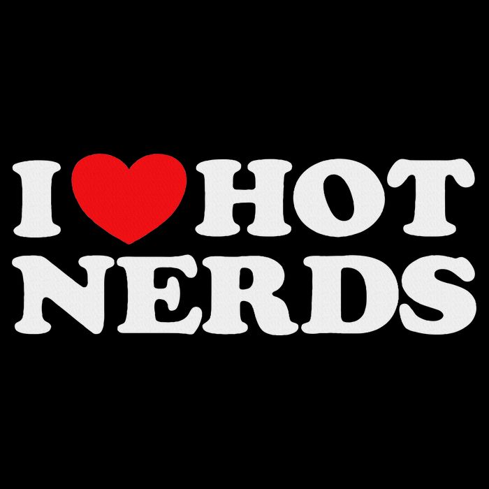I Love Hot Nerds Funny Geek Science Gamer Smart Thinker Fan Full-Length Apron With Pockets