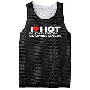 I Love Hot Fantasy Football Commissioners Wife Girlfriend Mesh Reversible Basketball Jersey Tank