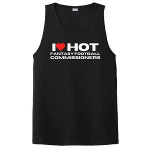 I Love Hot Fantasy Football Commissioners Wife Girlfriend PosiCharge Competitor Tank