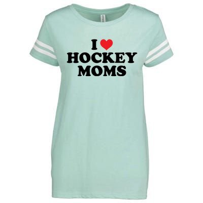 I Love Hockey Moms Funny Design Gift Enza Ladies Jersey Football T-Shirt