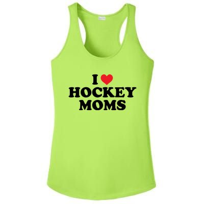 I Love Hockey Moms Funny Design Gift Ladies PosiCharge Competitor Racerback Tank