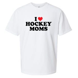 I Love Hockey Moms Funny Design Gift Sueded Cloud Jersey T-Shirt