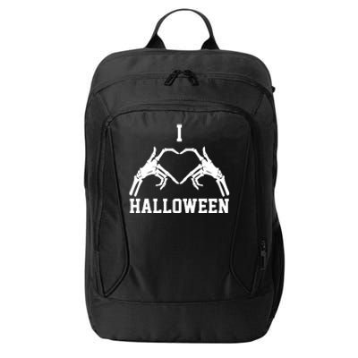 I Love Halloween Skeleton Heart City Backpack