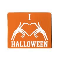 I Love Halloween Skeleton Heart Mousepad