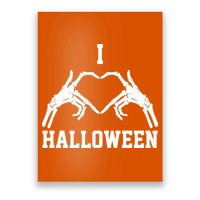 I Love Halloween Skeleton Heart Poster