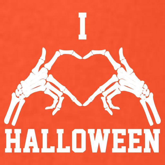 I Love Halloween Skeleton Heart Poster
