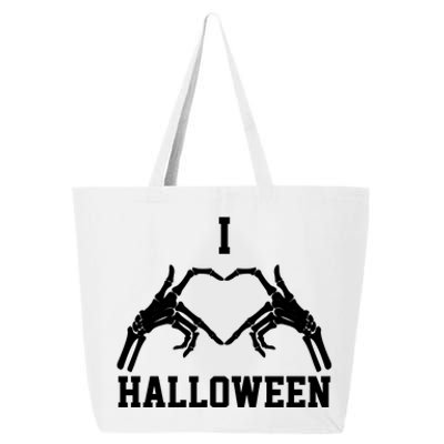 I Love Halloween Skeleton Heart 25L Jumbo Tote