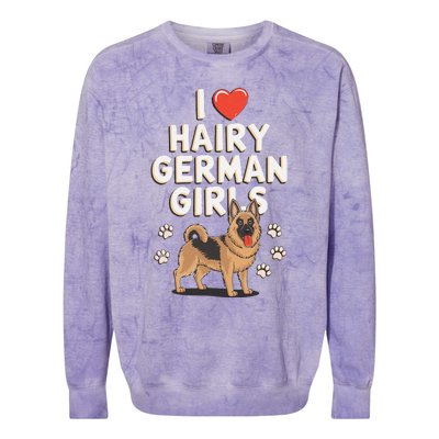 I Love Hairy German Colorblast Crewneck Sweatshirt