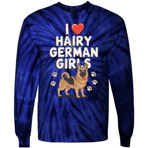 I Love Hairy German Tie-Dye Long Sleeve Shirt