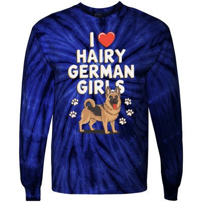 I Love Hairy German Tie-Dye Long Sleeve Shirt