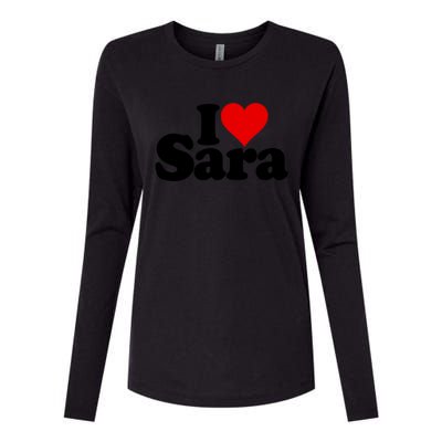 I Love Heart Sara Name On A Gift Womens Cotton Relaxed Long Sleeve T-Shirt