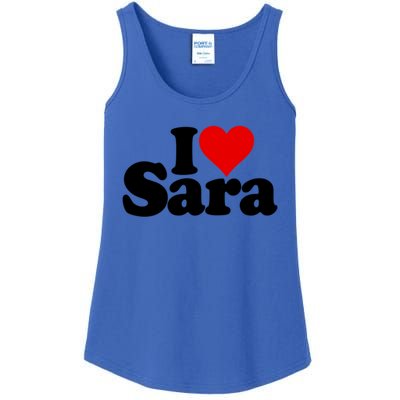 I Love Heart Sara Name On A Gift Ladies Essential Tank