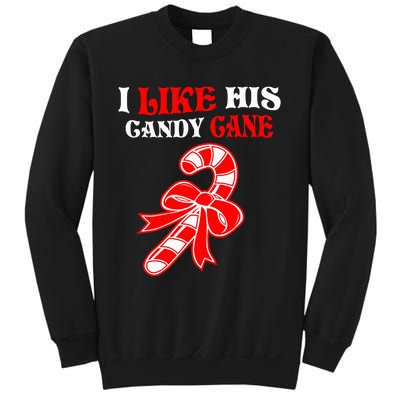 I Like His Candy Cane Funny Couples Matching Christmas Sweatshirt