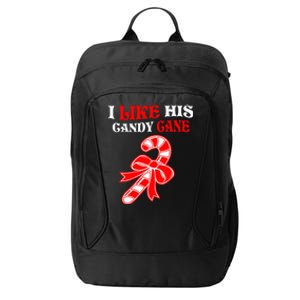 I Like His Candy Cane Funny Couples Matching Christmas City Backpack