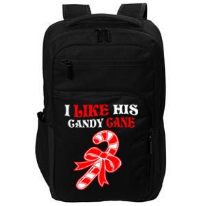 I Like His Candy Cane Funny Couples Matching Christmas Impact Tech Backpack