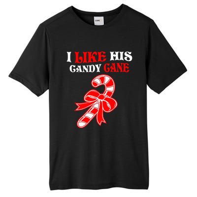 I Like His Candy Cane Funny Couples Matching Christmas Tall Fusion ChromaSoft Performance T-Shirt