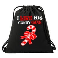 I Like His Candy Cane Funny Couples Matching Christmas Drawstring Bag