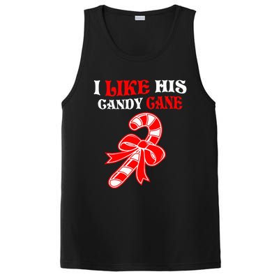 I Like His Candy Cane Funny Couples Matching Christmas PosiCharge Competitor Tank