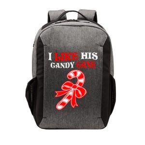 I Like His Candy Cane Funny Couples Matching Christmas Vector Backpack