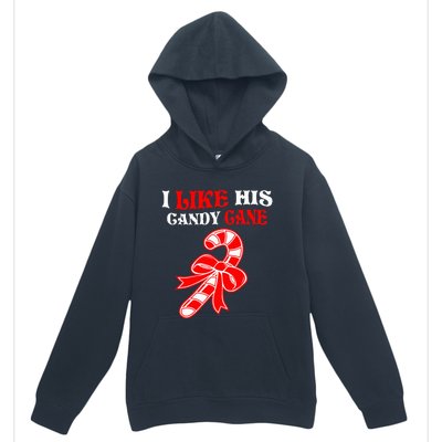 I Like His Candy Cane Funny Couples Matching Christmas Urban Pullover Hoodie