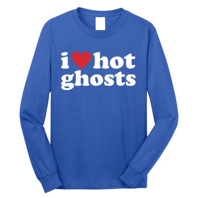 I Love Hot Ghosts Funny Halloween Costume Funny Gift Long Sleeve Shirt