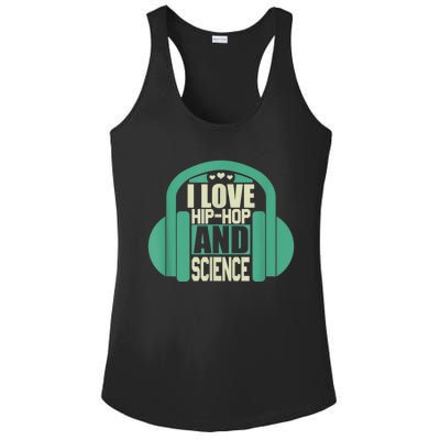 I Love Hip Hop And Science Ladies PosiCharge Competitor Racerback Tank